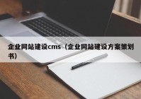 企业网站建设cms（企业网站建设方案策划书）